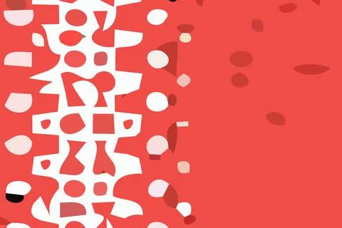 Red and white background. Abstract vector. Modern geometric design. 2D render Stock Illustration