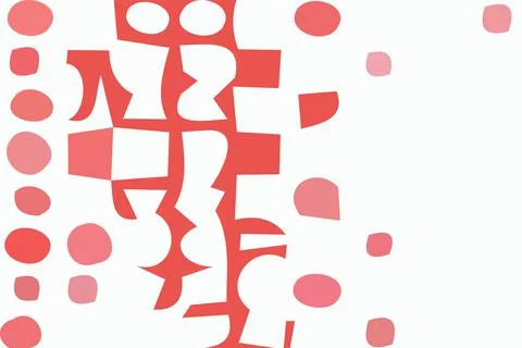 Red and white background. Abstract vector. Modern geometric design. 2D render Stock Illustration