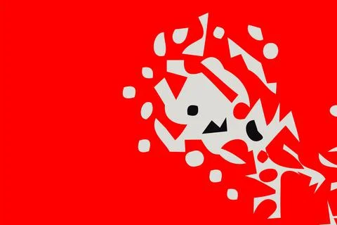 Red and white background. Abstract vector. Modern geometric design. 2D render Stock Illustration