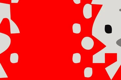Red and white background. Abstract vector. Modern geometric design. 2D render Stock Illustration