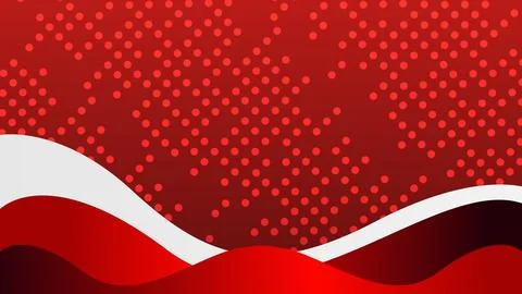 A red and white background with a red wave Stock Illustration