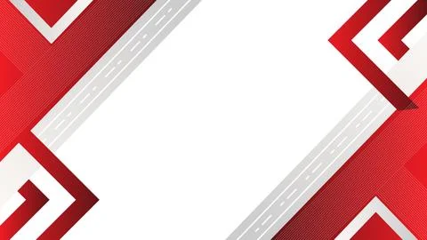 A red and white background with a white line in the middle Stock Illustration