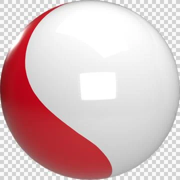 Red and White Ball Stock Illustration