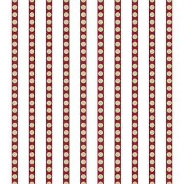 A red and white border with circles Stock Illustration