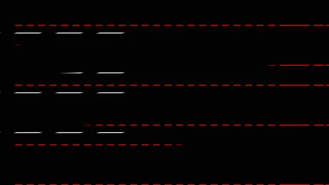 Red and white broken lines Stock Footage 153292275