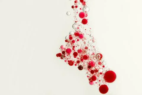Red and  white bubbles Stock Photos