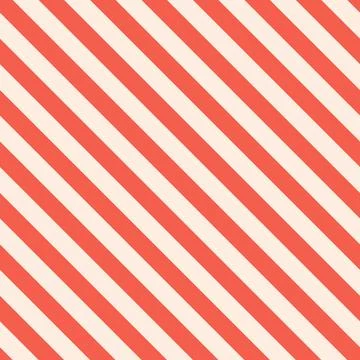 Red and white candy cane diagonal stripes Christmas pattern Stock Illustration
