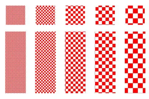 Red and white checkerboard pattern, checkered grid background, red white sq.. 스톡 일러스트