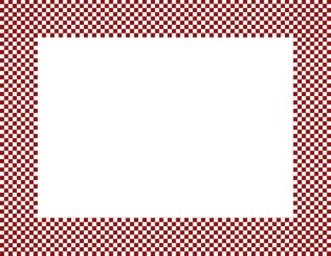 Red and white checkered frame Stock Illustration