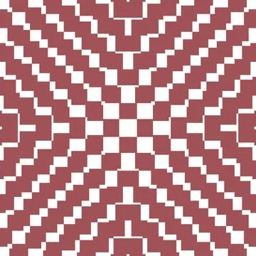 Red and white checkered pattern fabric texture Stock Illustration
