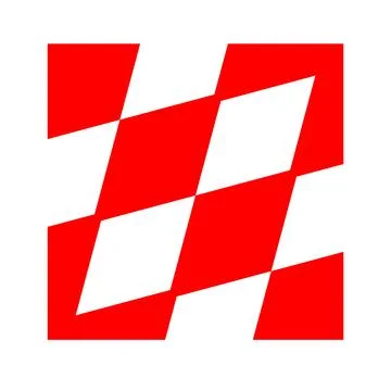 Red and white checkered pattern, geometric background, abstract design Stock Illustration