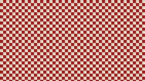 Red and white checkered pattern fabric texture background Stock Illustration