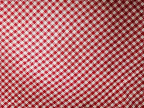 Red and white checkered pattern background texture Stock Photos
