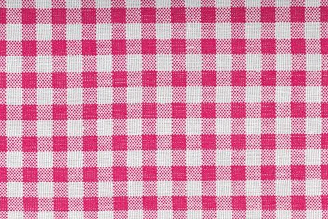 Red and white checkered, pattern, design, cotton fabric for sewing, texture.. Stock Photos