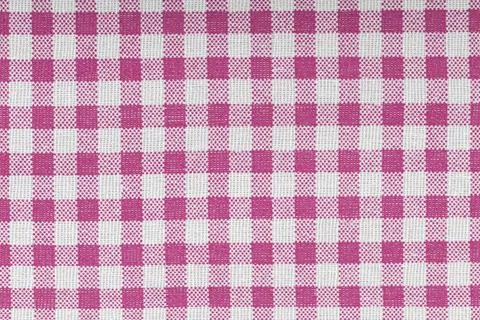 Red and white checkered, pattern, design, cotton fabric for sewing, texture.. Stock Photos