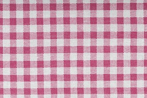 Red and white checkered, pattern, design, cotton fabric for sewing, texture.. Stock Photos