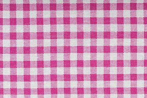 Red and white checkered, pattern, design, cotton fabric for sewing, texture.. Stock Photos