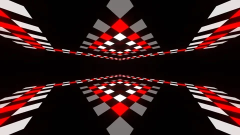 Red and White Chess Light Pulse Background VJ Loop in 4K Stock Footage 343272374