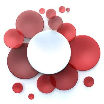 Red and white circle background Stock Illustration