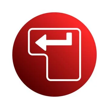 Red and white computer keyboard enter key button represents function select.. Stock Illustration