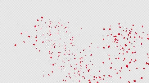 Red and White Confetti Bursts and Final Spherical Explosion Stock Footage 337755046