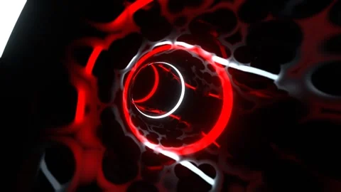 Red and White Cosmic Psychedelic Portal Background VJ Loop in 4K Stock Footage 314365730