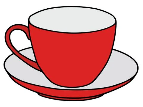 Red and white cup Stock Illustration