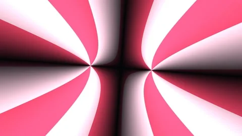 Red and white curved lines forming a pattern in the center Stock Footage 338003085