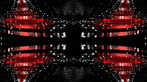 Red and White Cyber Strobe Carousel Kaleidoscope Background VJ Loop in 4K Stock-Footage 332127155