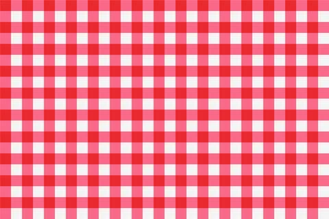 Red And White Diagonal Gingham Seamless Picnic Tablecloth Seamless Pattern, Stock Illustration