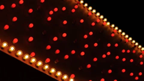 Red and white diagonal marquee Stock Footage 88786627