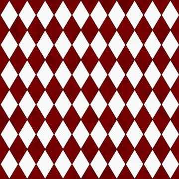 Red and white diamond shape fabric background Stock Illustration
