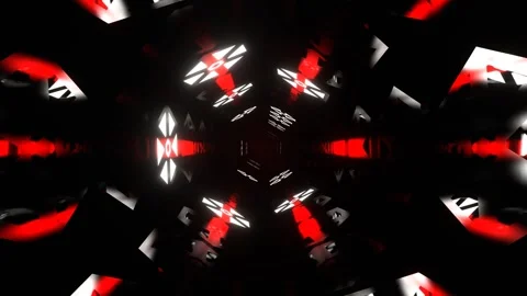 Red and White Digital Strobe Light Vortex Background VJ Loop in 4K Stock Footage 316899455
