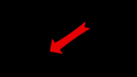 Red and White Downward Arrow Animation on Isolated Black Background Stock Footage 330492472