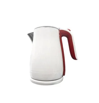 Red and White Electric plastic kettle isolated on white background Stock Photos