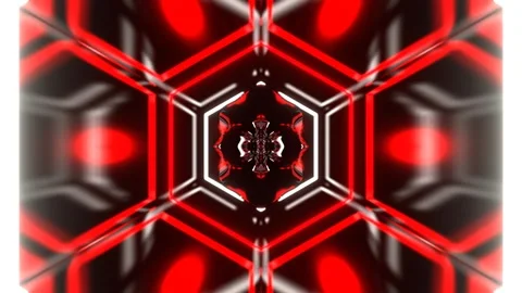 Red and White Extraterrestrial Psychedelic Neon Corridor Background VJ Loop  Stock Footage 314365541