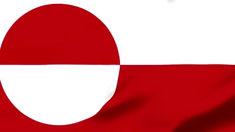 Red and white flag with a cross and circle design Video stock 343574096