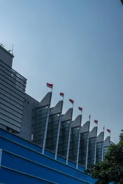 Red and white flag Stock Photos