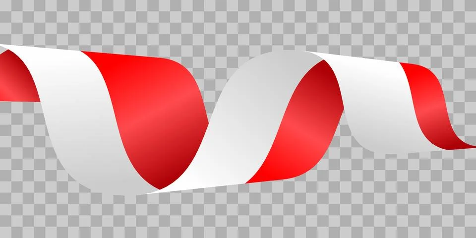 Red and white flag vector design for Indonesia, Monaco and Poland Stock Illustration