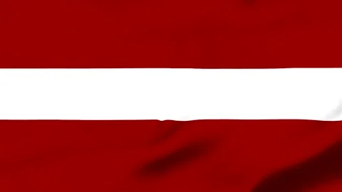Red and white flag waving in the wind with transparent background Video stock 343317368