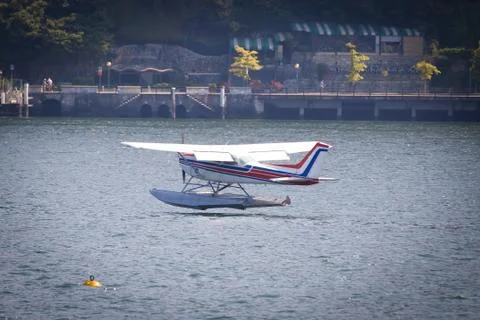 Red and White Float Plane Stock Photos