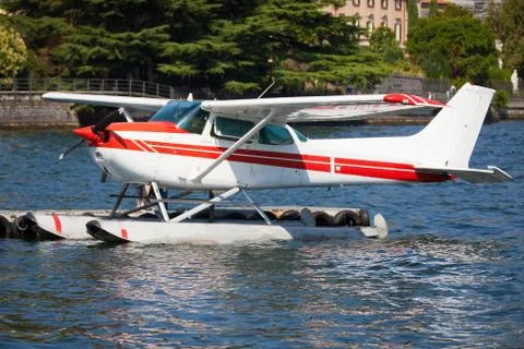 Red and White Float Plane Stock Photos