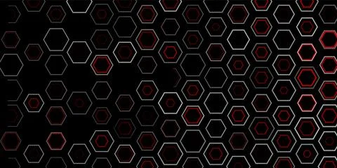 Red and white geometric linear hexagons abstract futuristic modern background Illustrazione stock