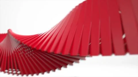 Red and white geometric tech abstract motion design. Stock. Modern background of Stock Illustration