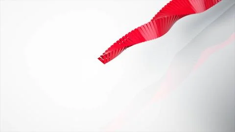 Red and white geometric tech abstract motion design. Stock. Modern background of Stock Illustration
