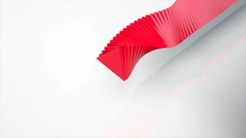 Red and white geometric tech abstract motion design. Stock. Modern background of Stock Illustration