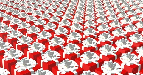 Red and white gift box Video stock 106131400