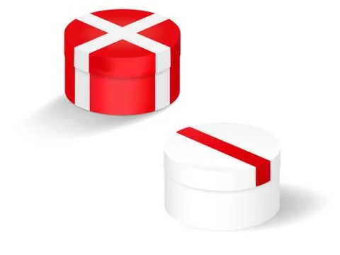Red and white gift boxes Stock Illustration
