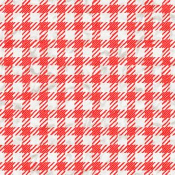 Red and white gingham tablecloth texture seamless Stock Illustration