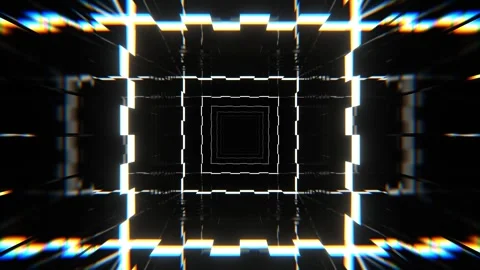 Red and White Glitch Corridor Eternal System Flicker Background VJ Loop in 4 Vídeos de archivo 341669385